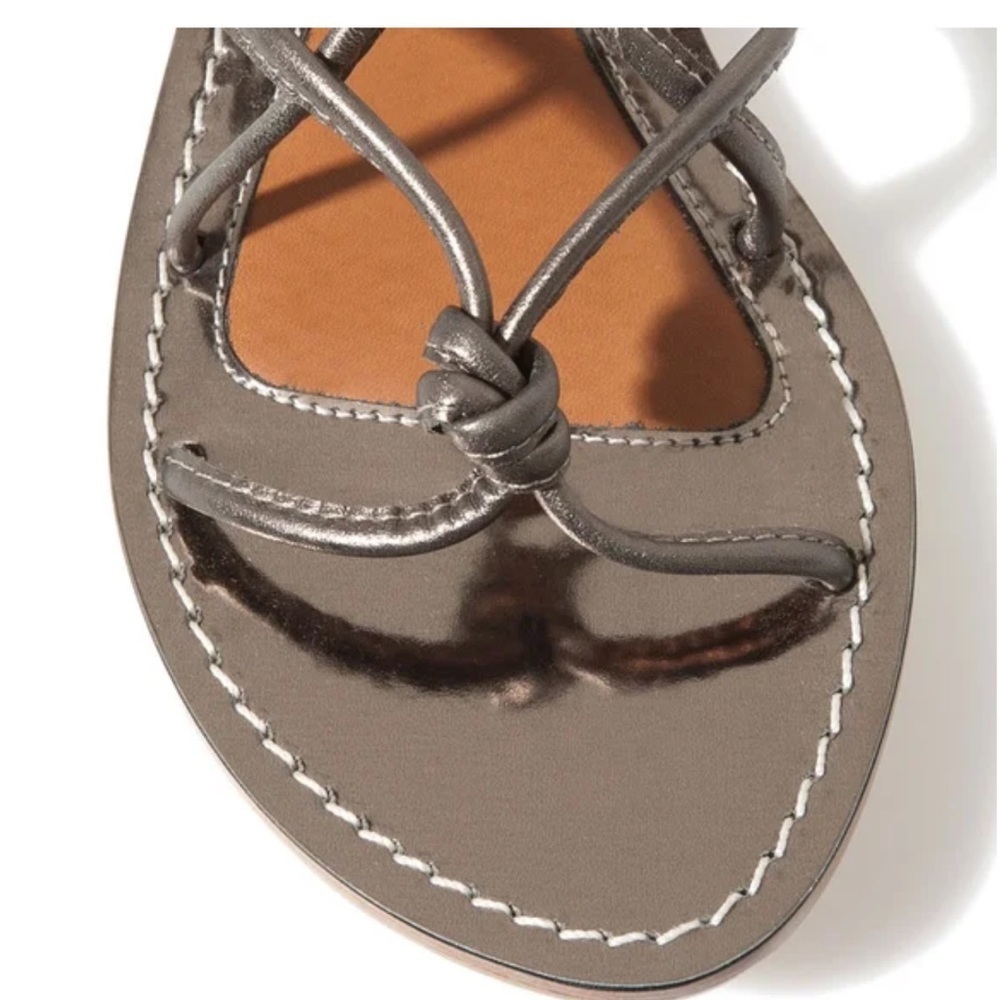 Leifsdottir Metallic Gray Sandals - Picture 3 of 7